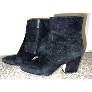 Marc Fisher - Suede - Black - Heeled Boots SZ 6